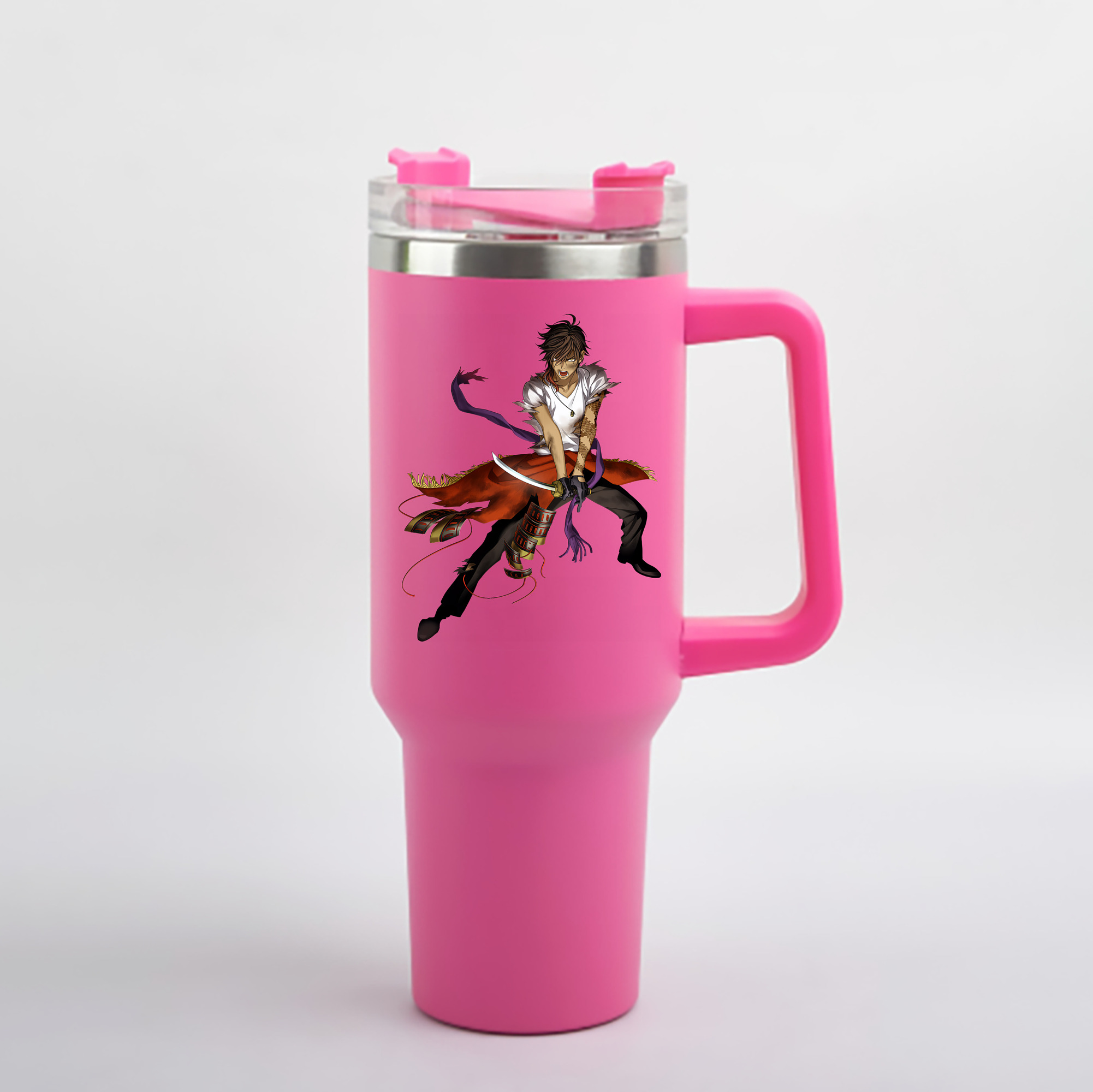 （画像用） 刀剣乱舞 Touken Ranbu 1200mL車用タンブラー - クリスタルステッカー（プラスチックストロー付き）